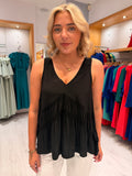 Soaked Black Boho Top