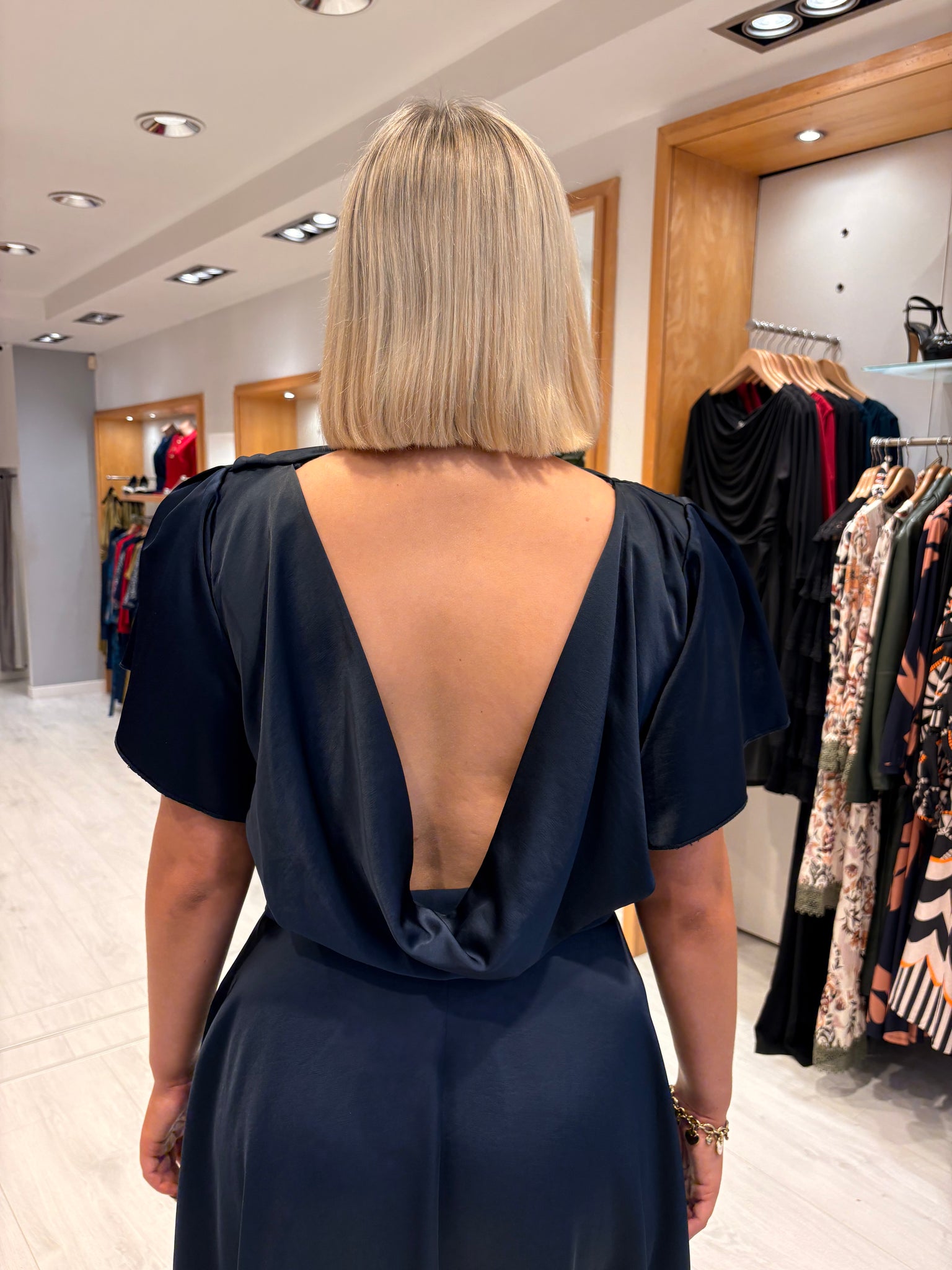 Kevan Jon Navy Denever Dress