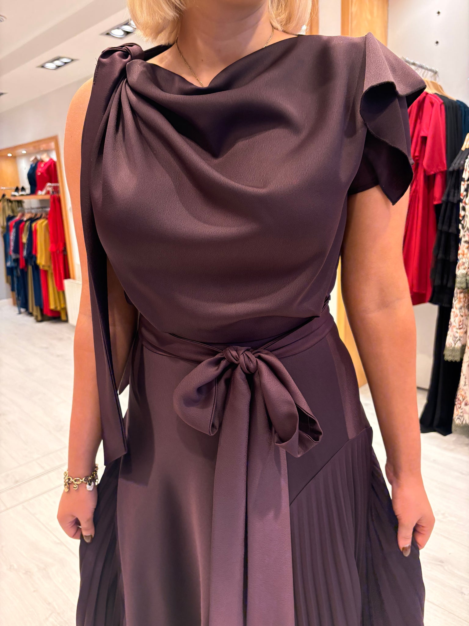 Kevan Jon Plum Emilia Dress