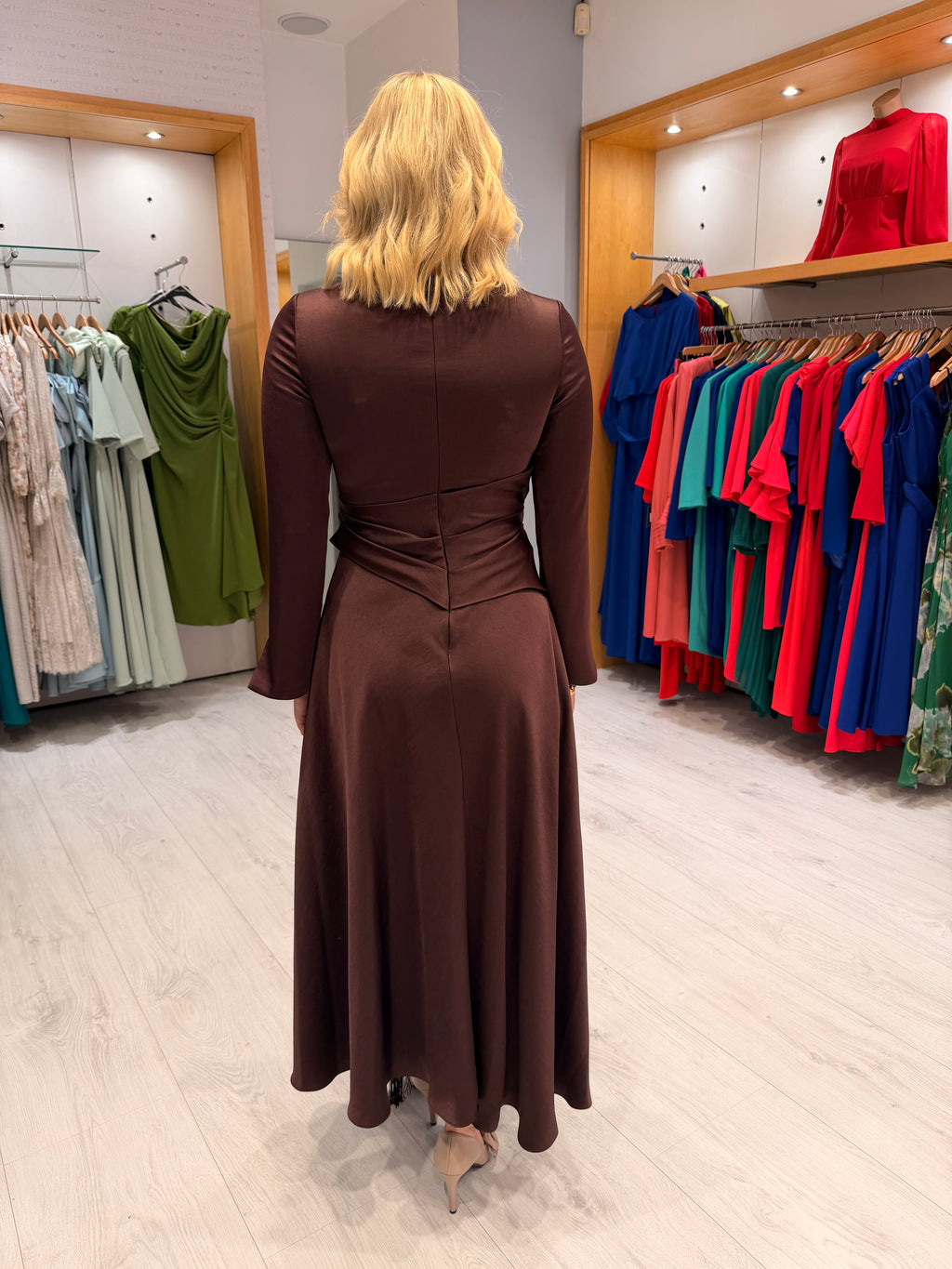 Carla Ruiz Aubergine Midi Dress