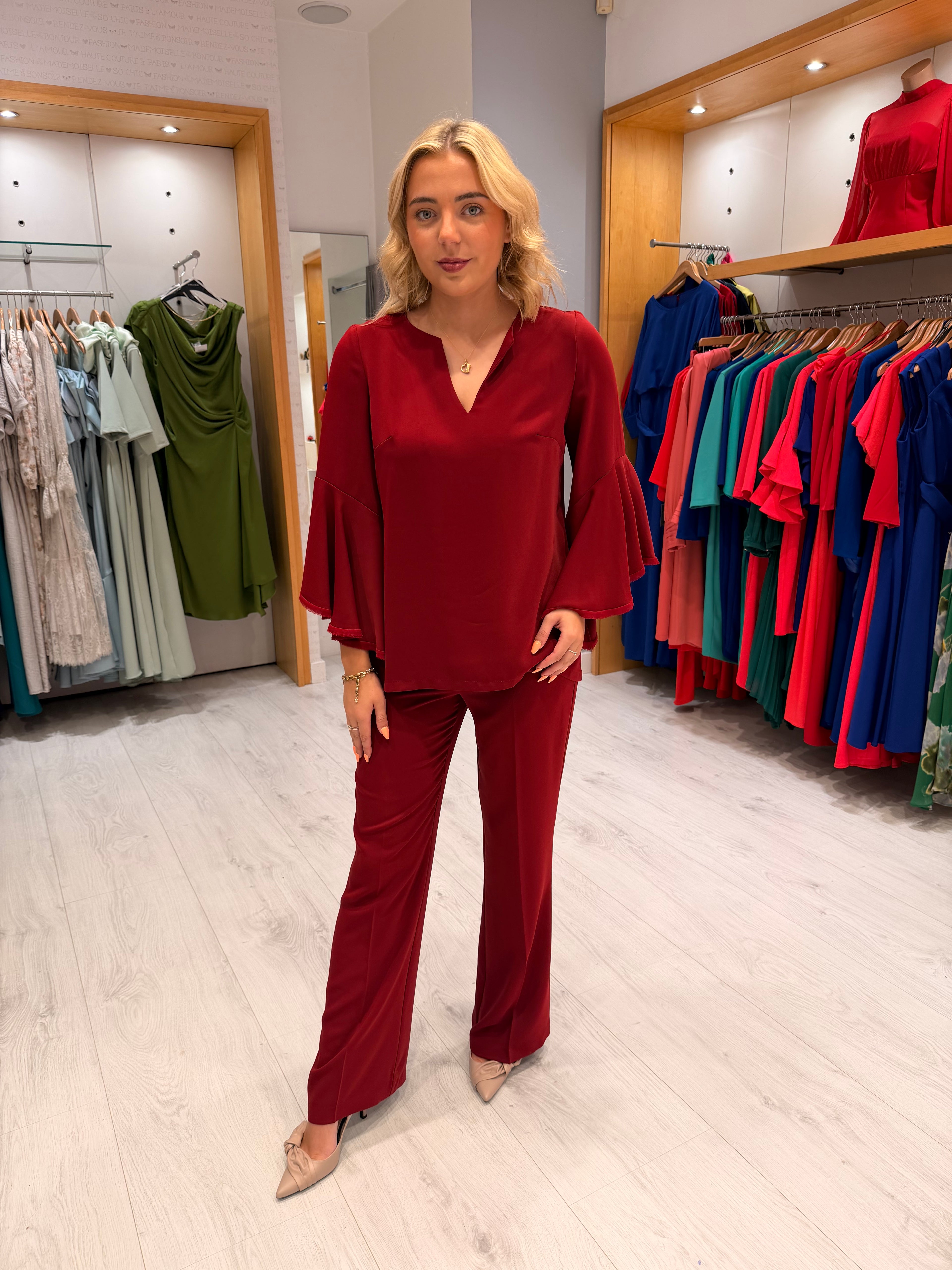 Carla Ruiz Burgundy Set
