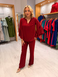Carla Ruiz Burgundy Set