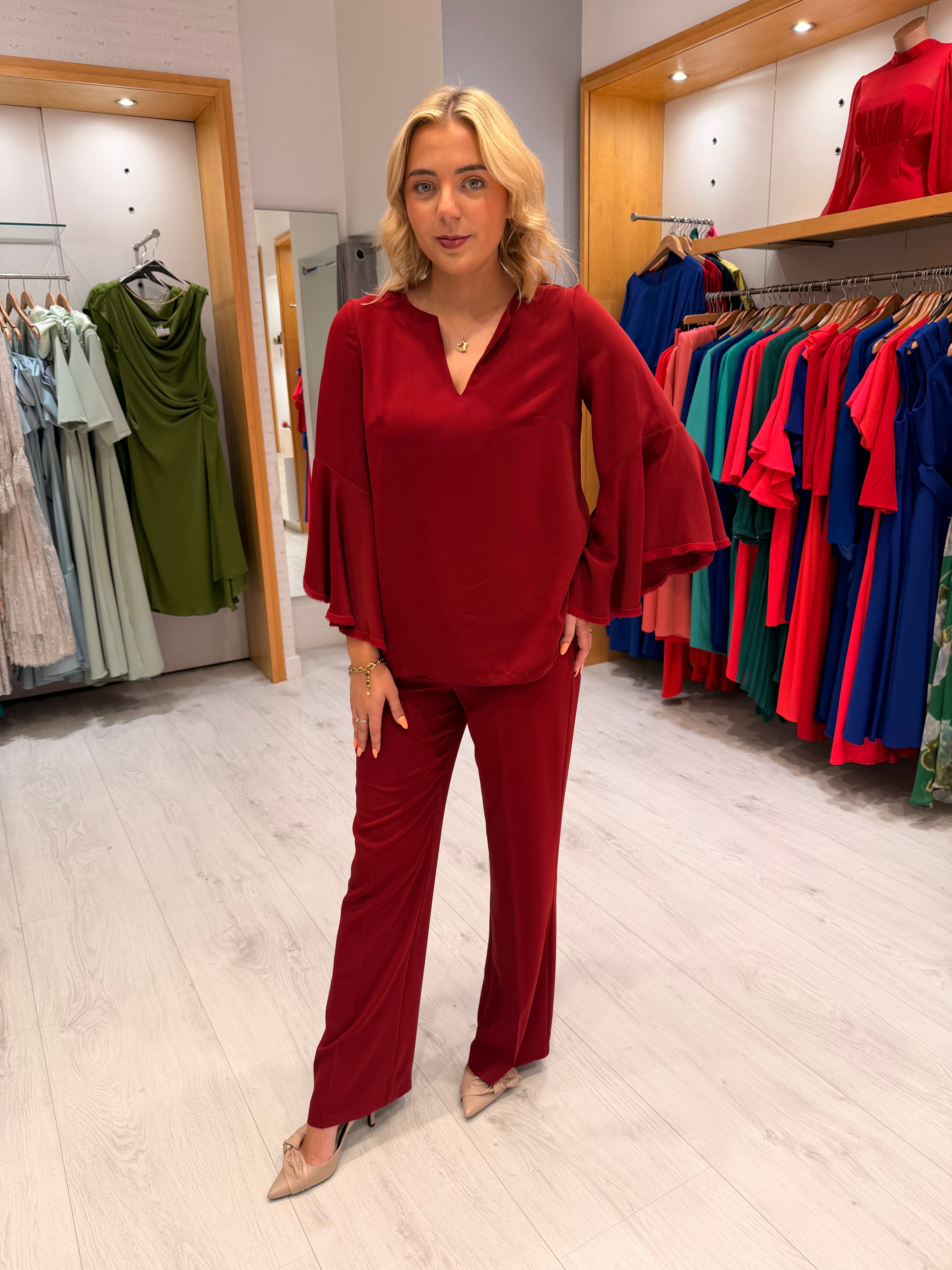 Carla Ruiz Burgundy Set