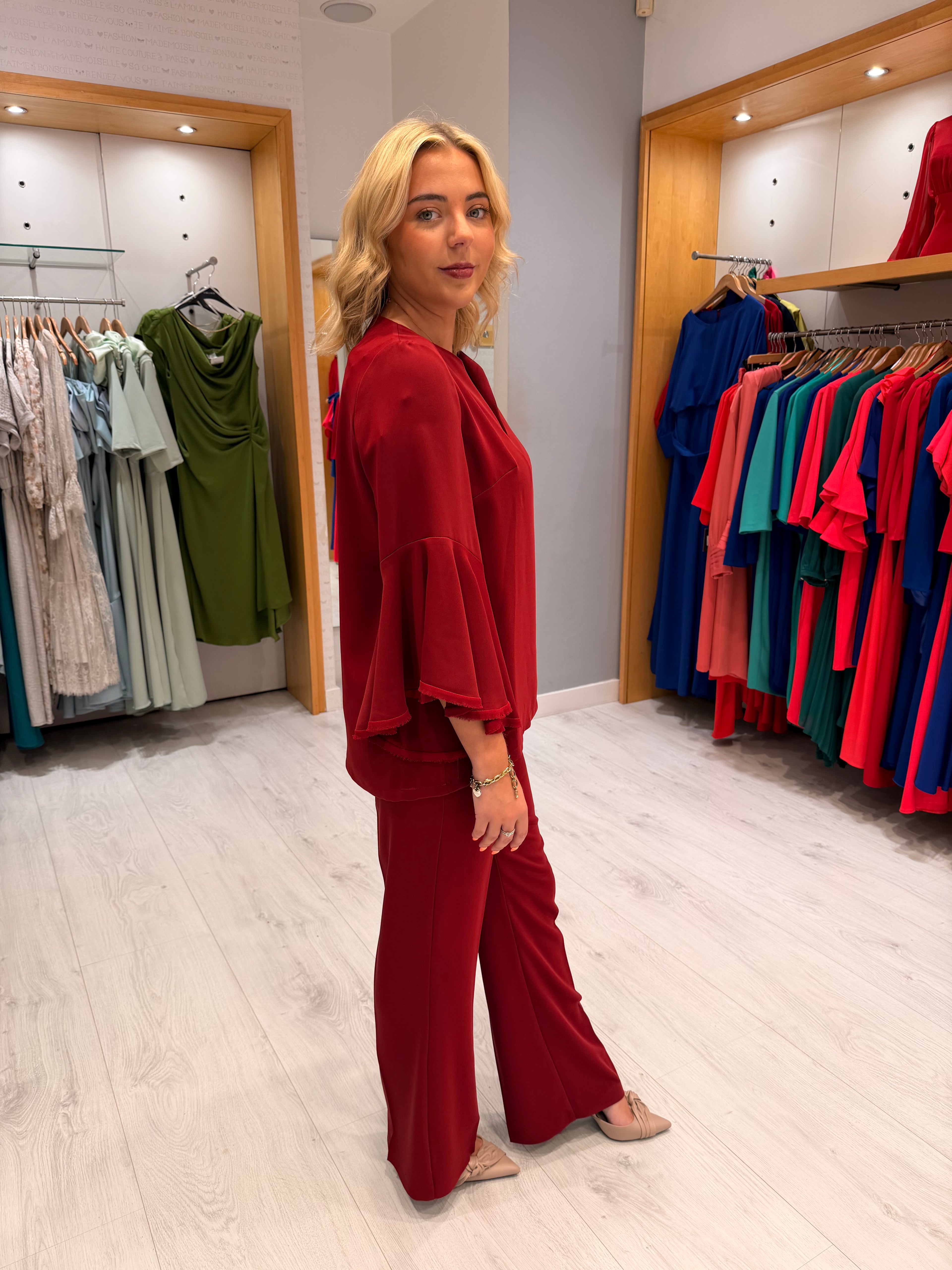 Carla Ruiz Burgundy Set