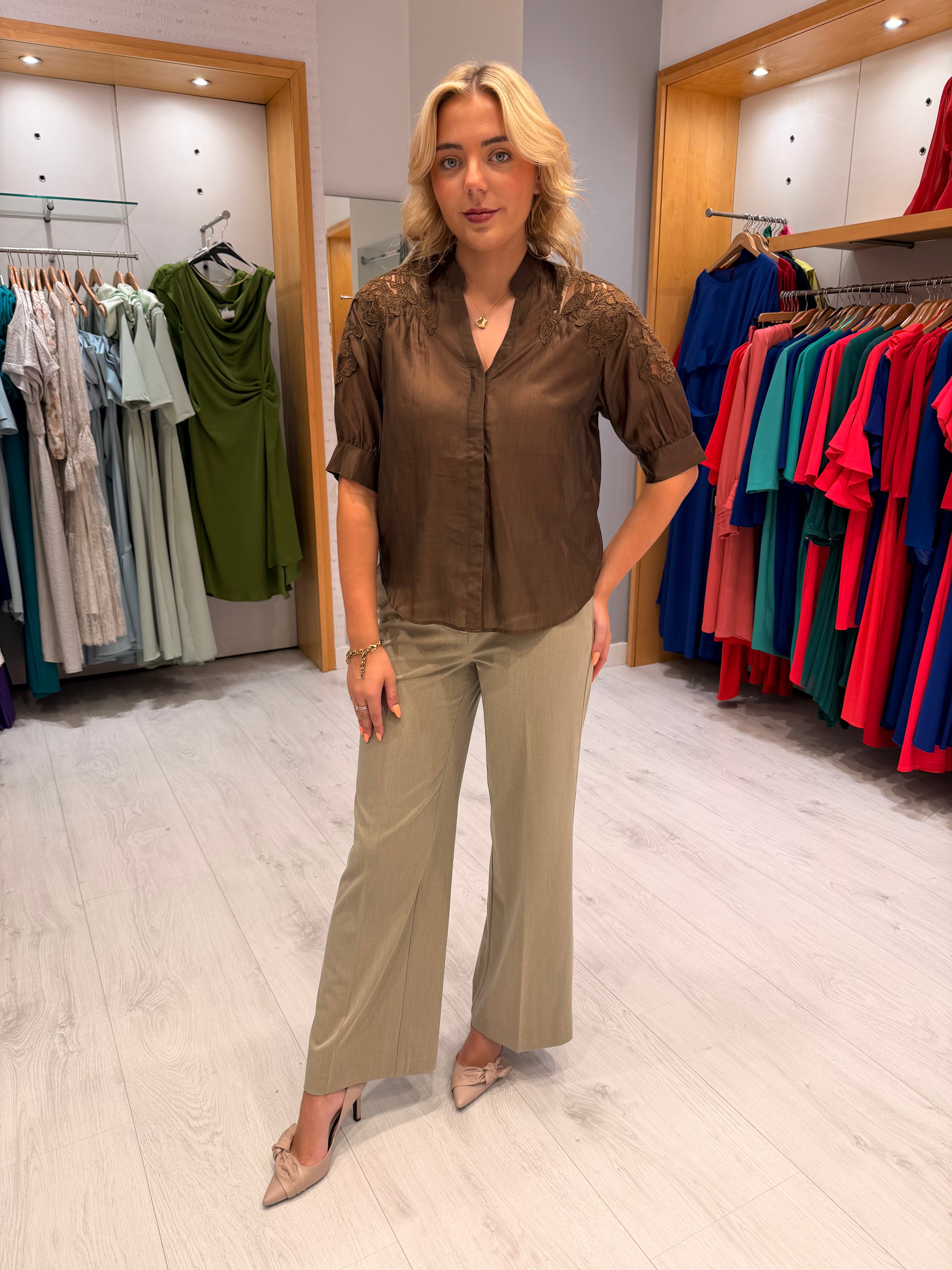 Co'Couture Brown Top