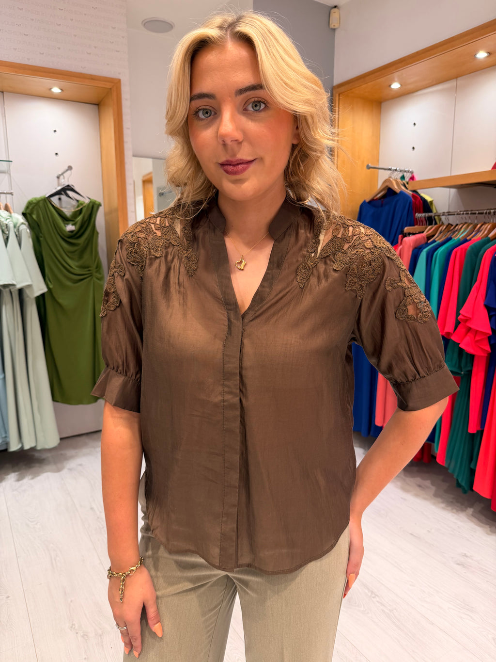 Co'Couture Brown Top