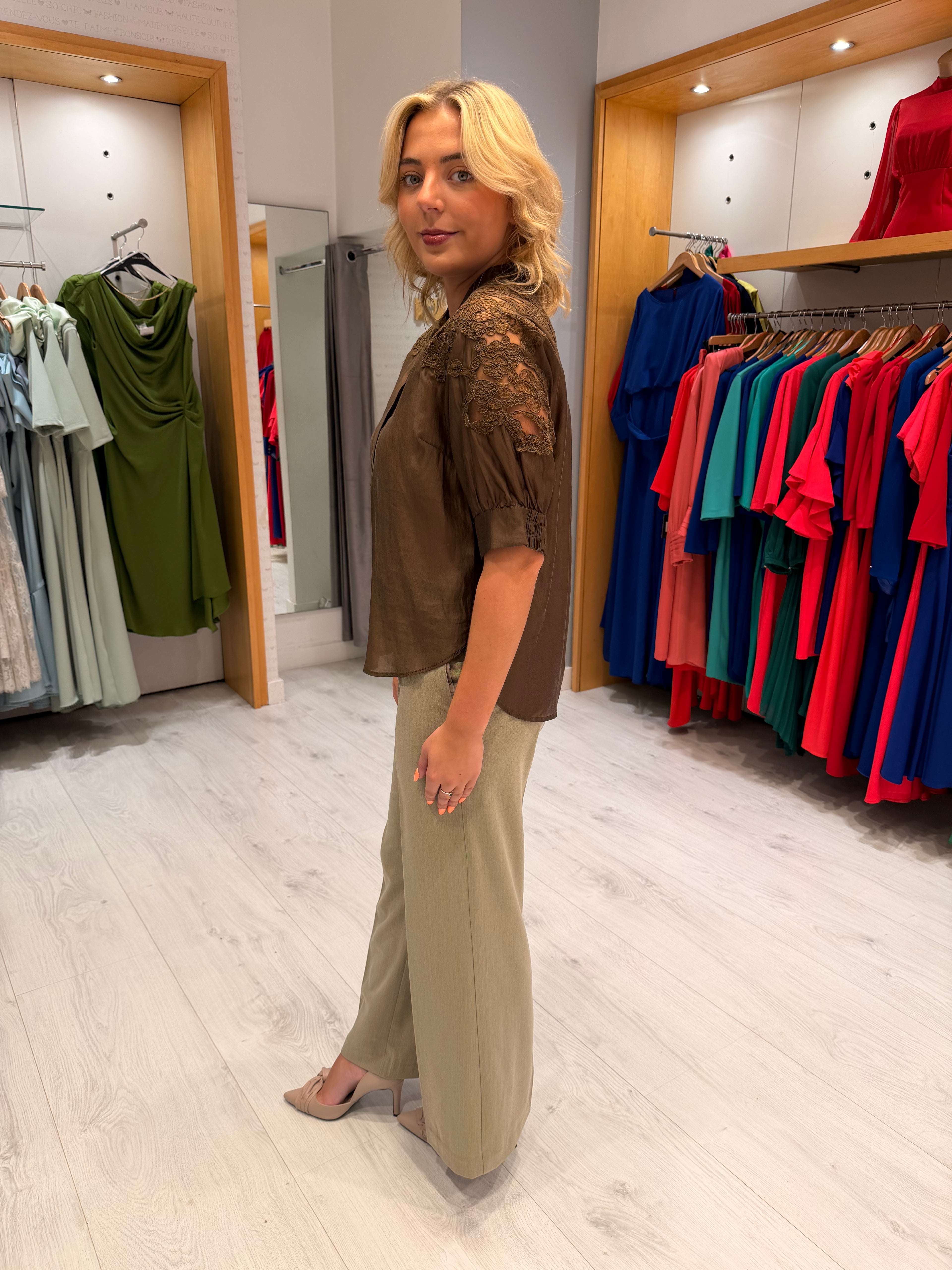 Co'Couture Brown Top