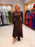 Carla Ruiz Aubergine Midi Dress
