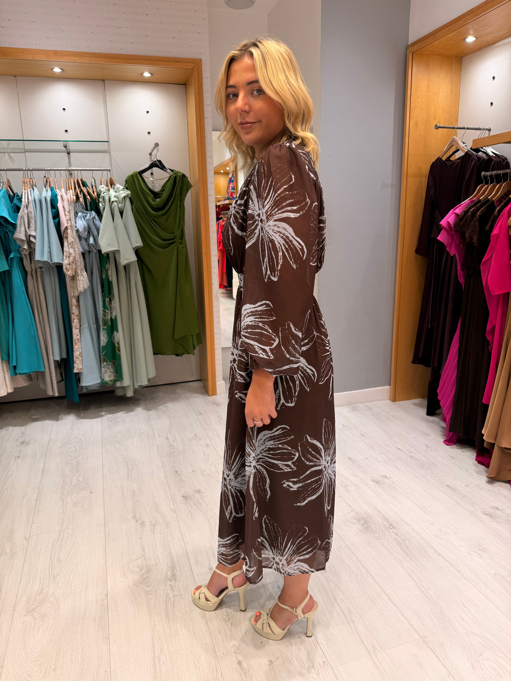 Smashed Lemon Brown Dresss