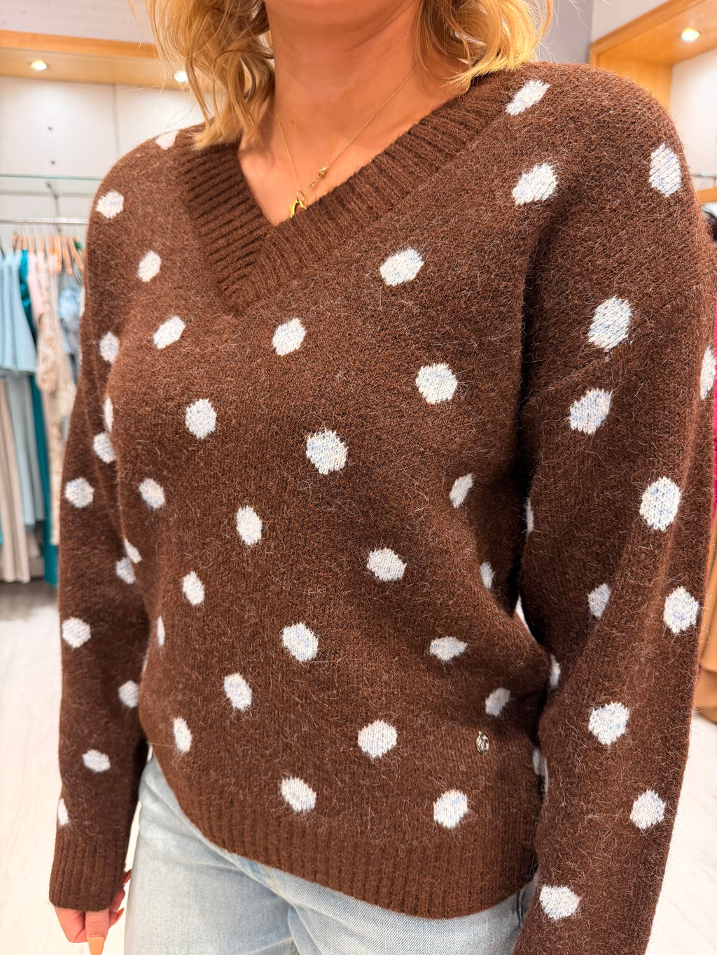 Smashed Lemon Polka Dot Knit