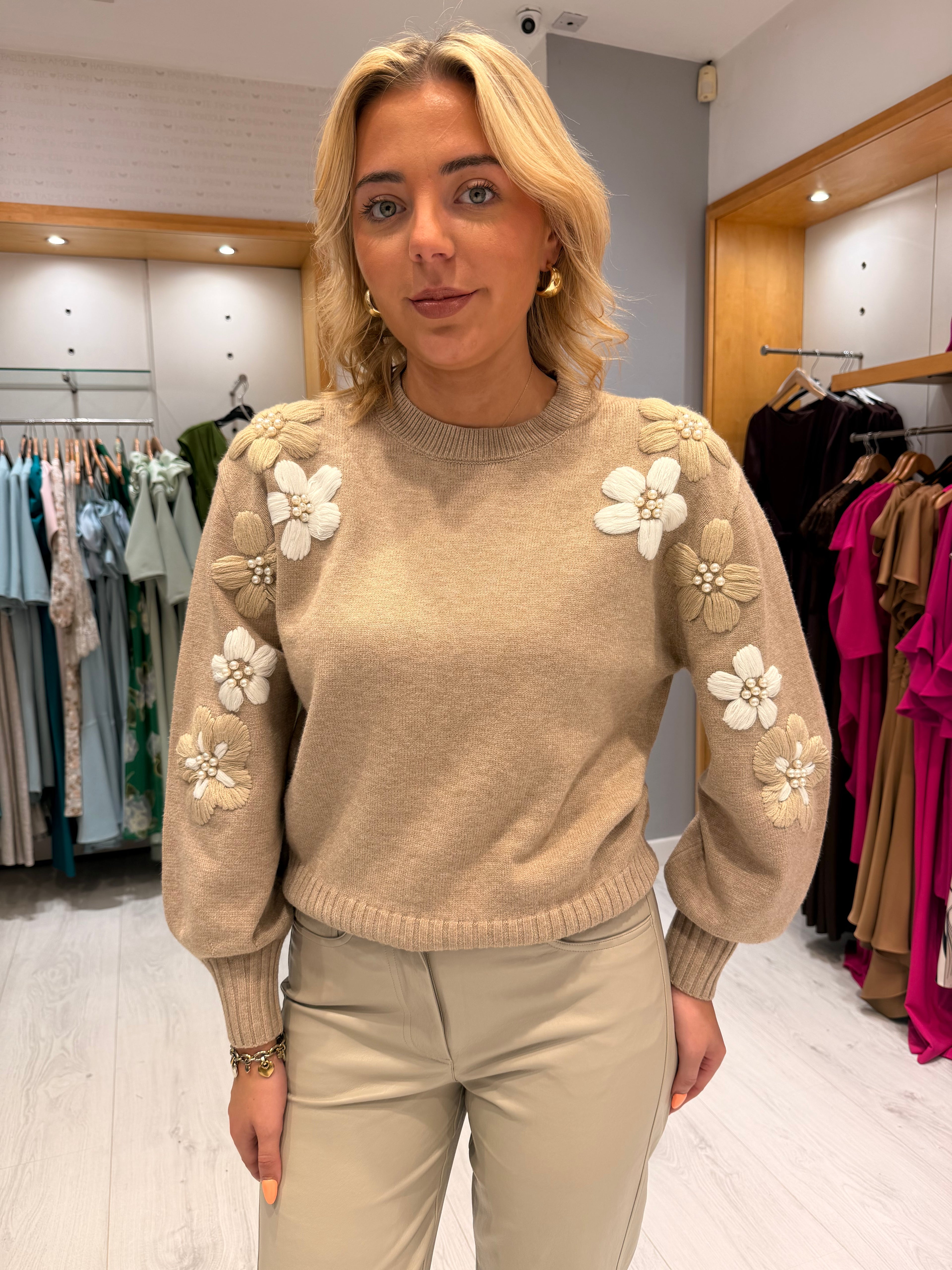 Smashed Lemon Embroidered Knit