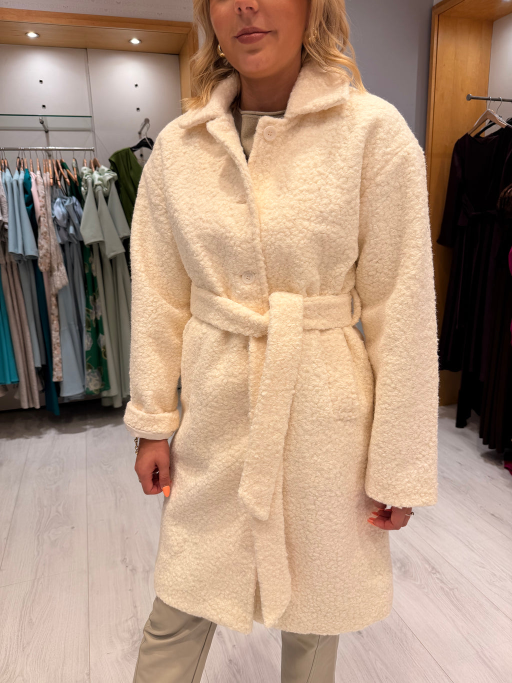 Smashed Lemon Teddy Coat