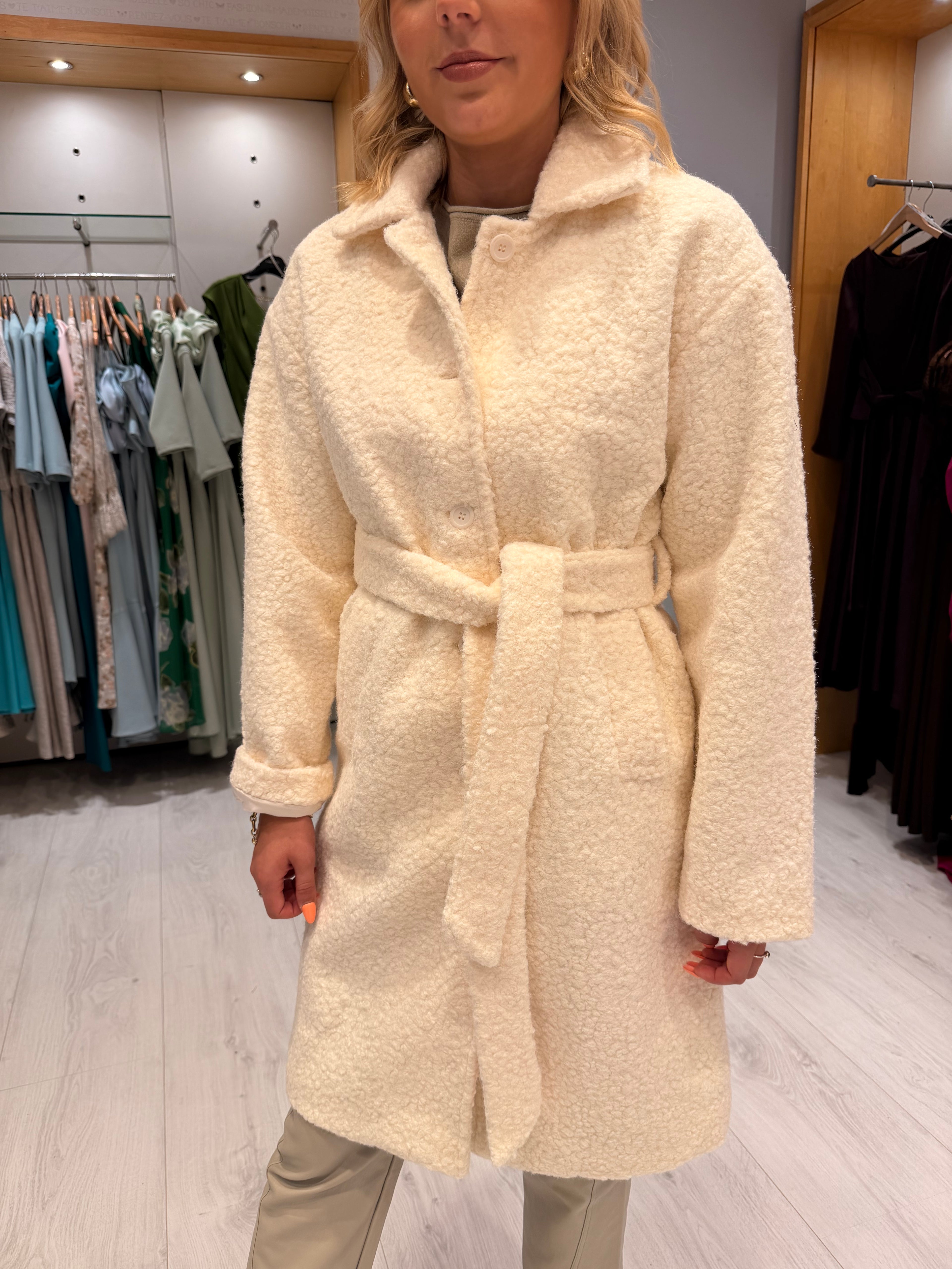 Smashed Lemon Teddy Coat