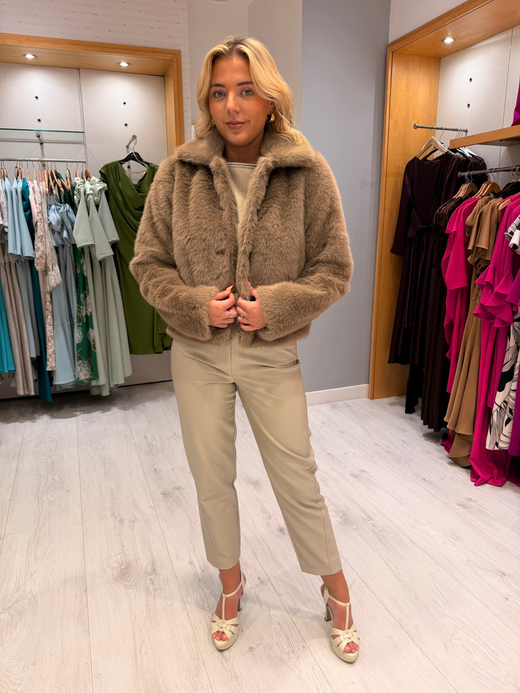 Smashed Lemon Fur Jacket
