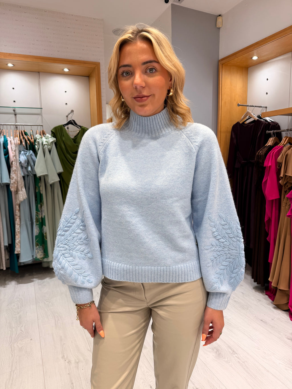 Smashed  Lemon Blue Knit