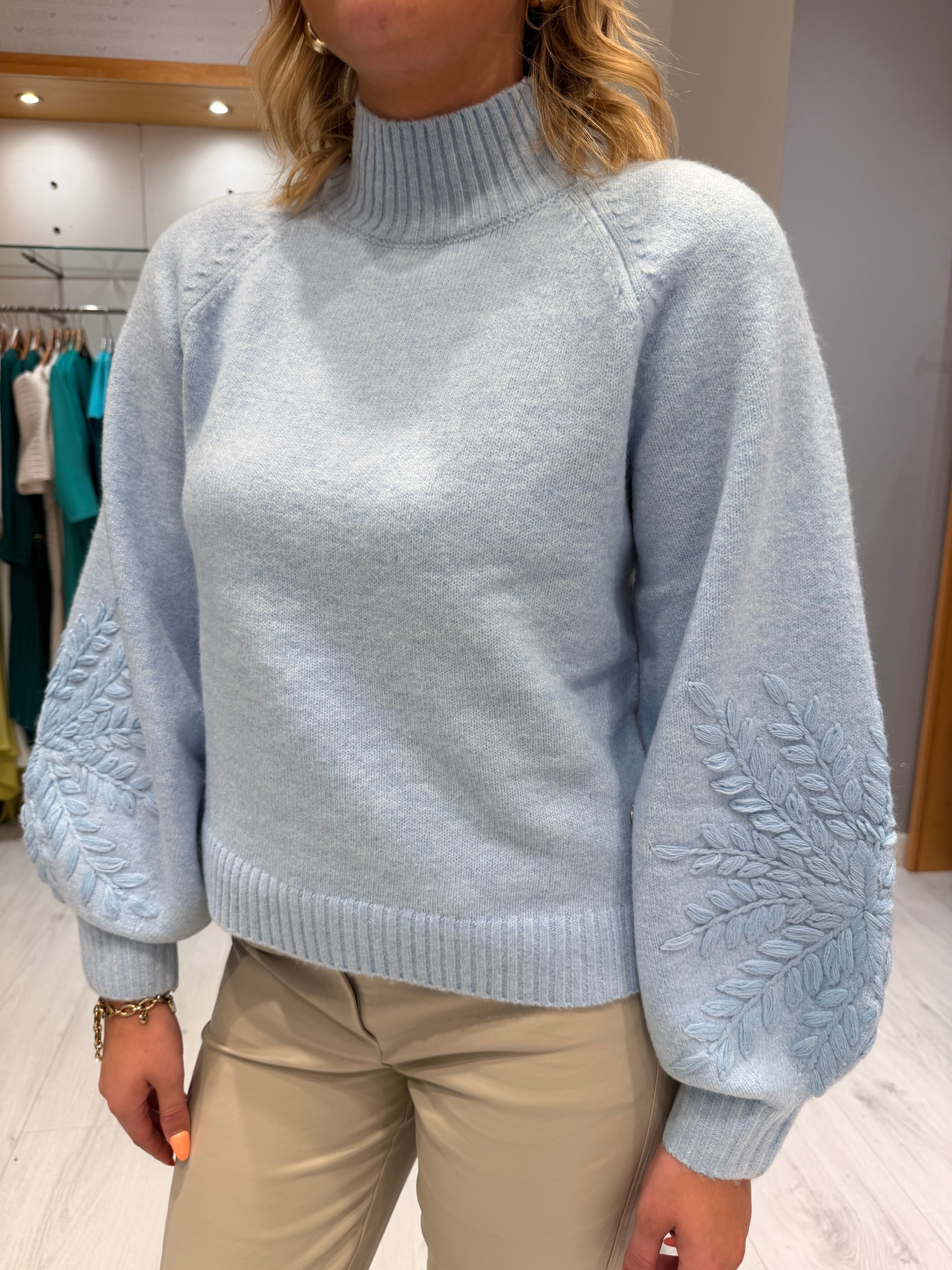 Smashed  Lemon Blue Knit
