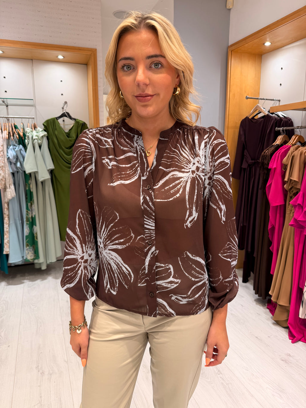 Smashed Lemon Brown Blouse
