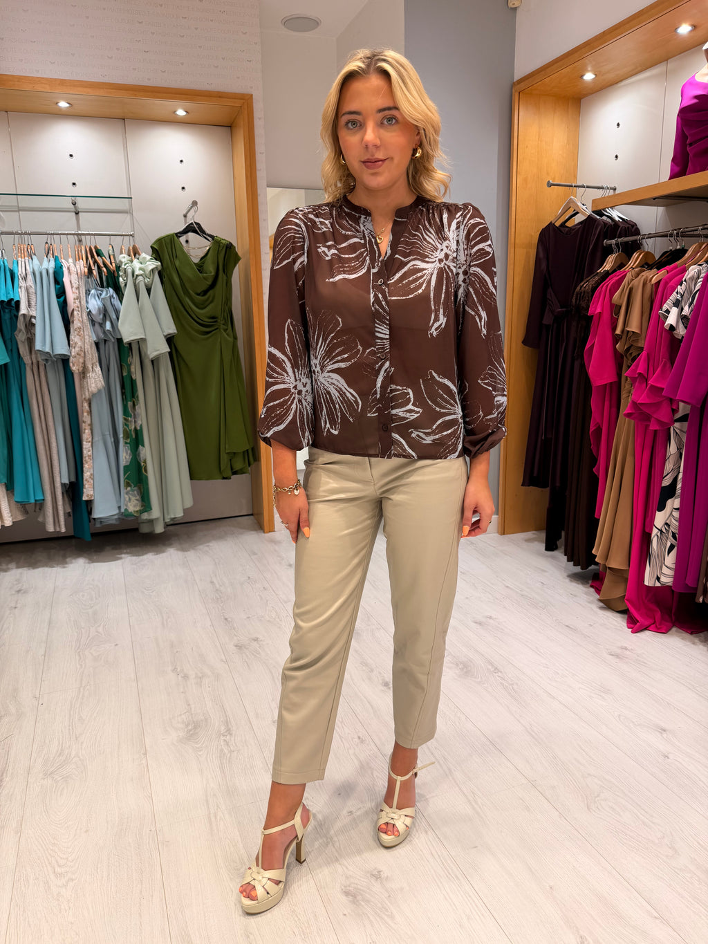 Smashed Lemon Brown Blouse