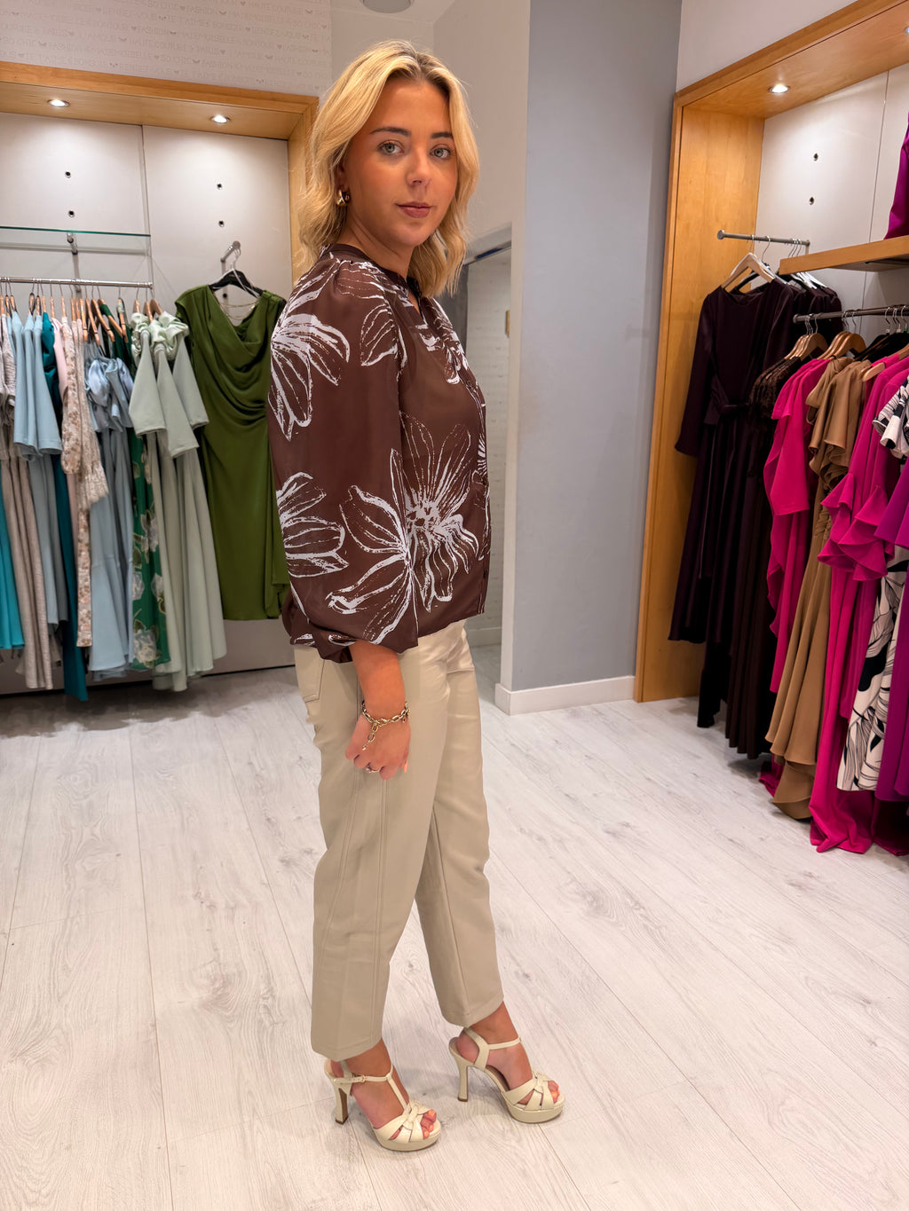 Smashed Lemon Brown Blouse