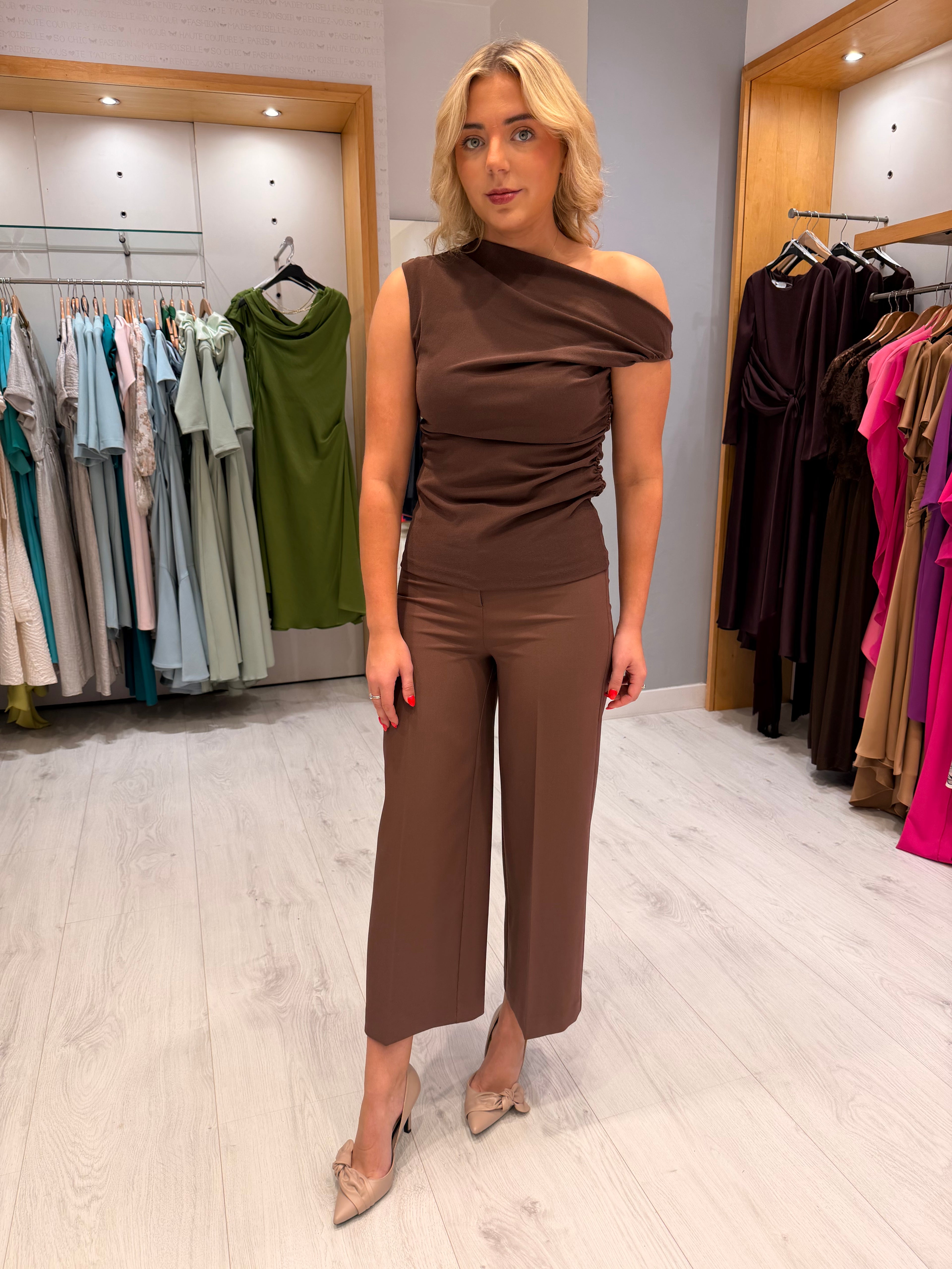 Soaked One Shoulder Ruched Top