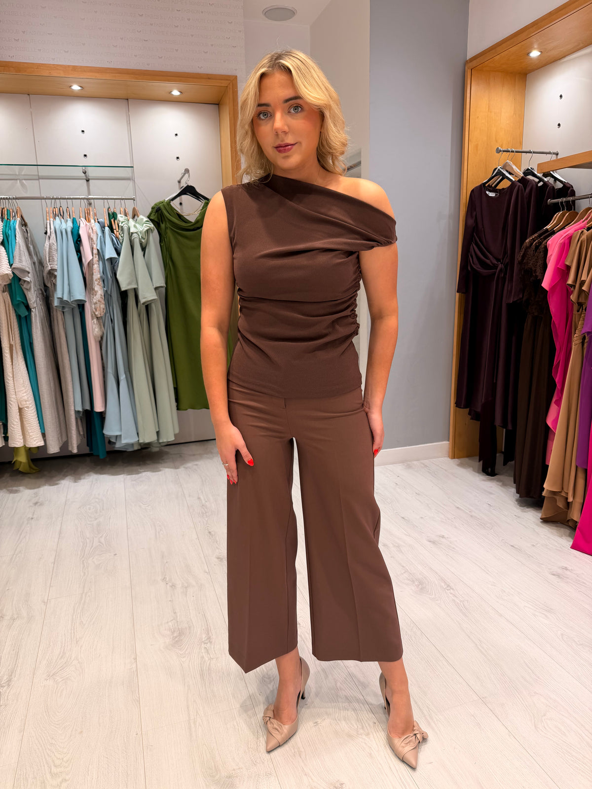 Soaked One Shoulder Ruched Top