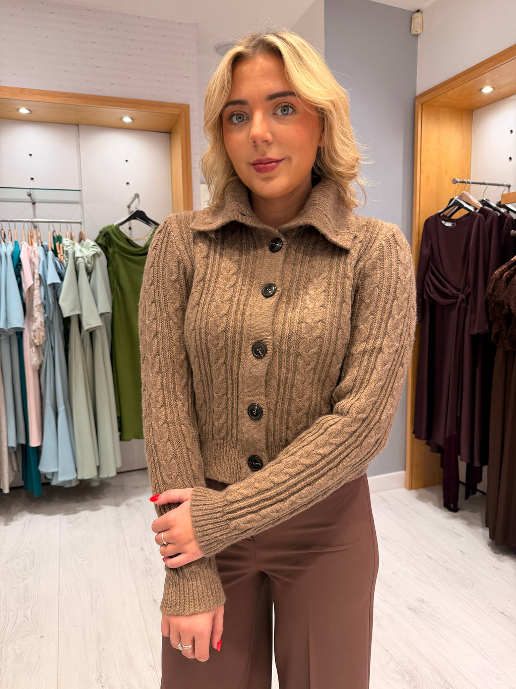 St Tropez Cable Knit Cardigan