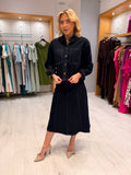 St. Tropez Denim Midi Skirt
