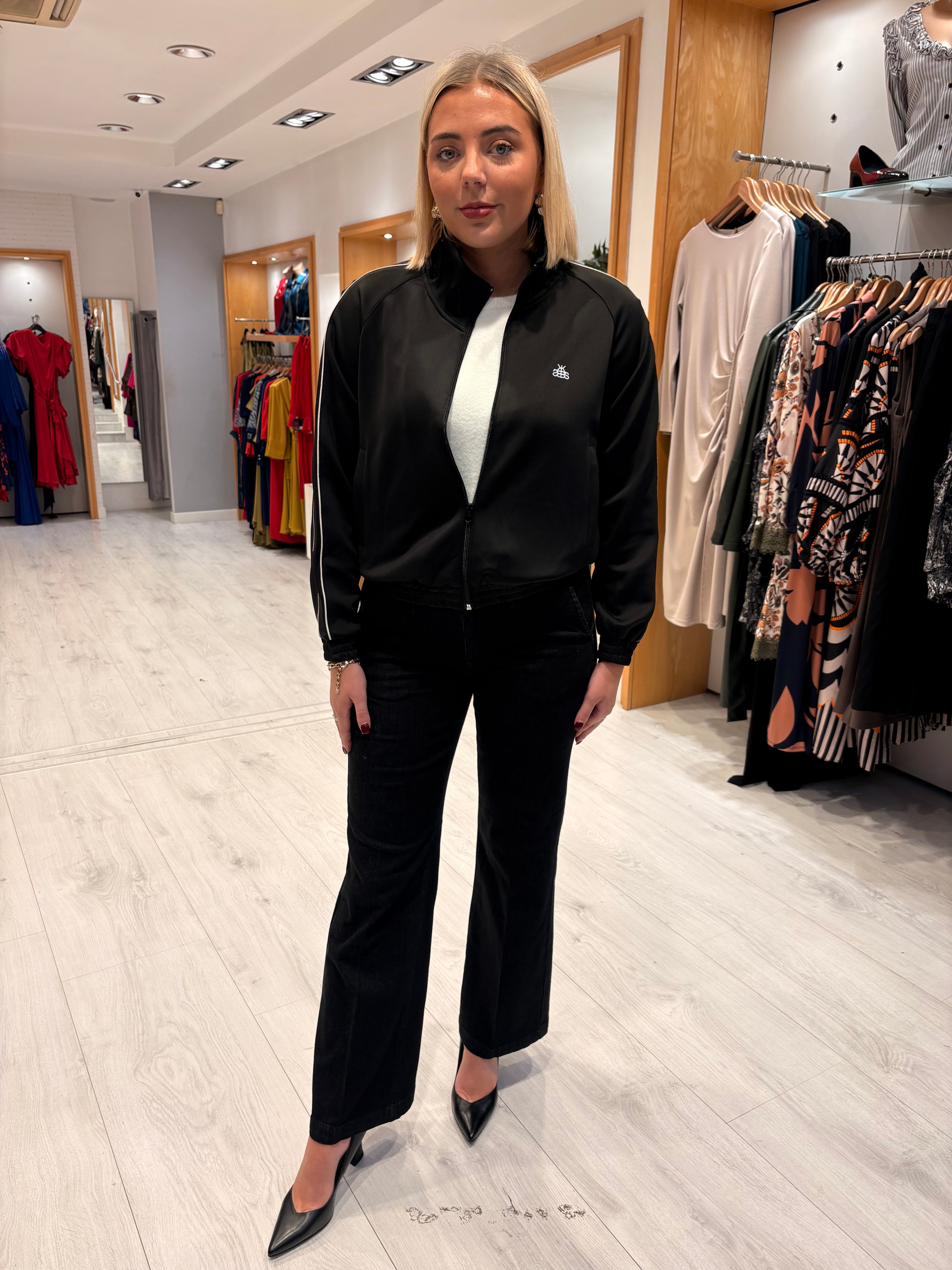 Karen By Simonsen Black Track Jacket