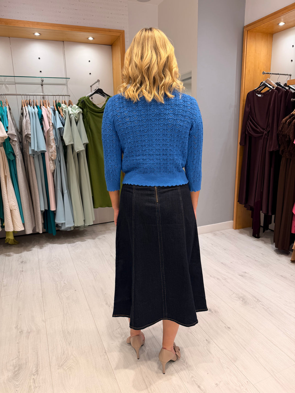 St. Tropez Blue Knit Cardigan