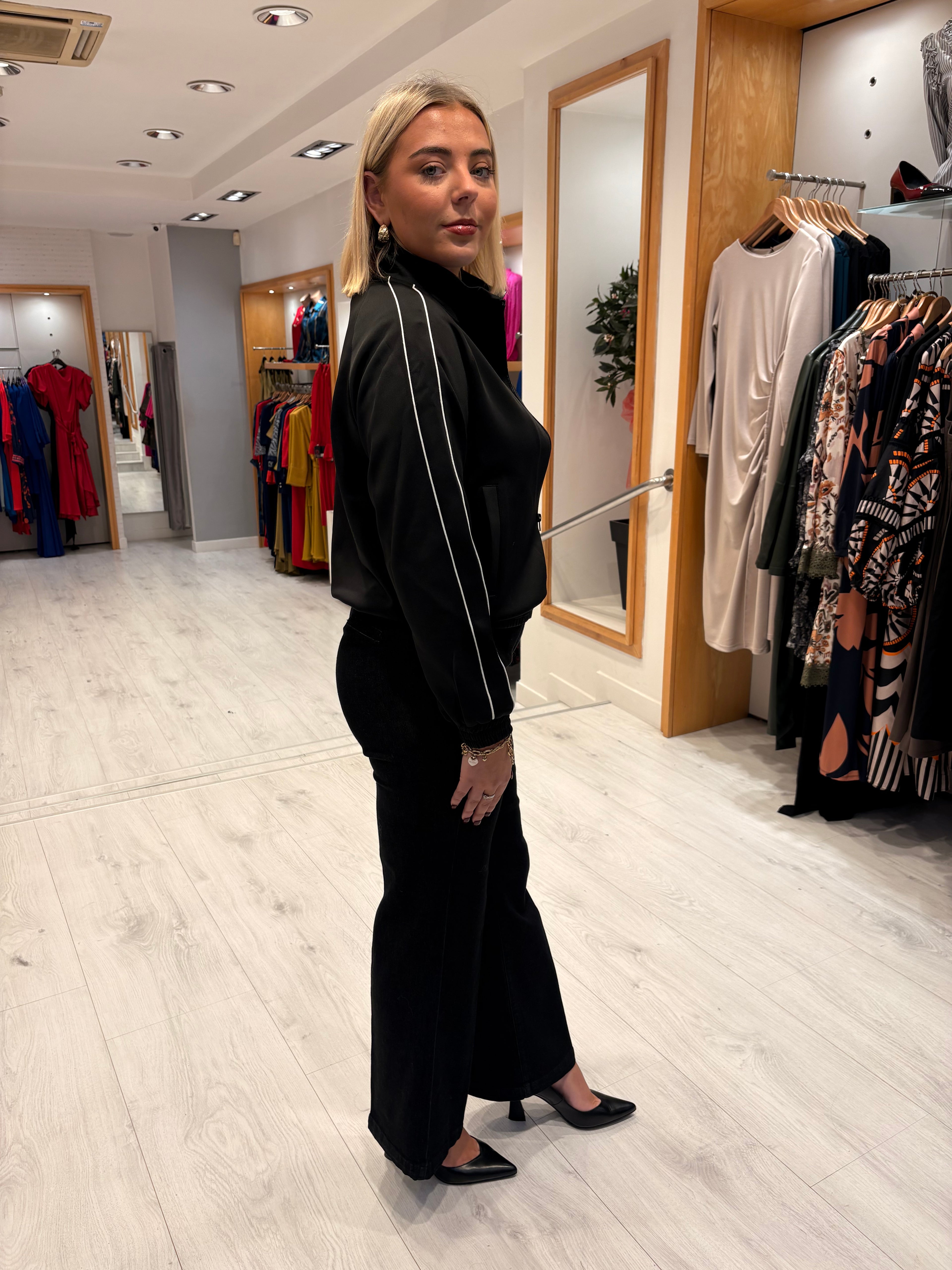 Karen By Simonsen Black Track Jacket