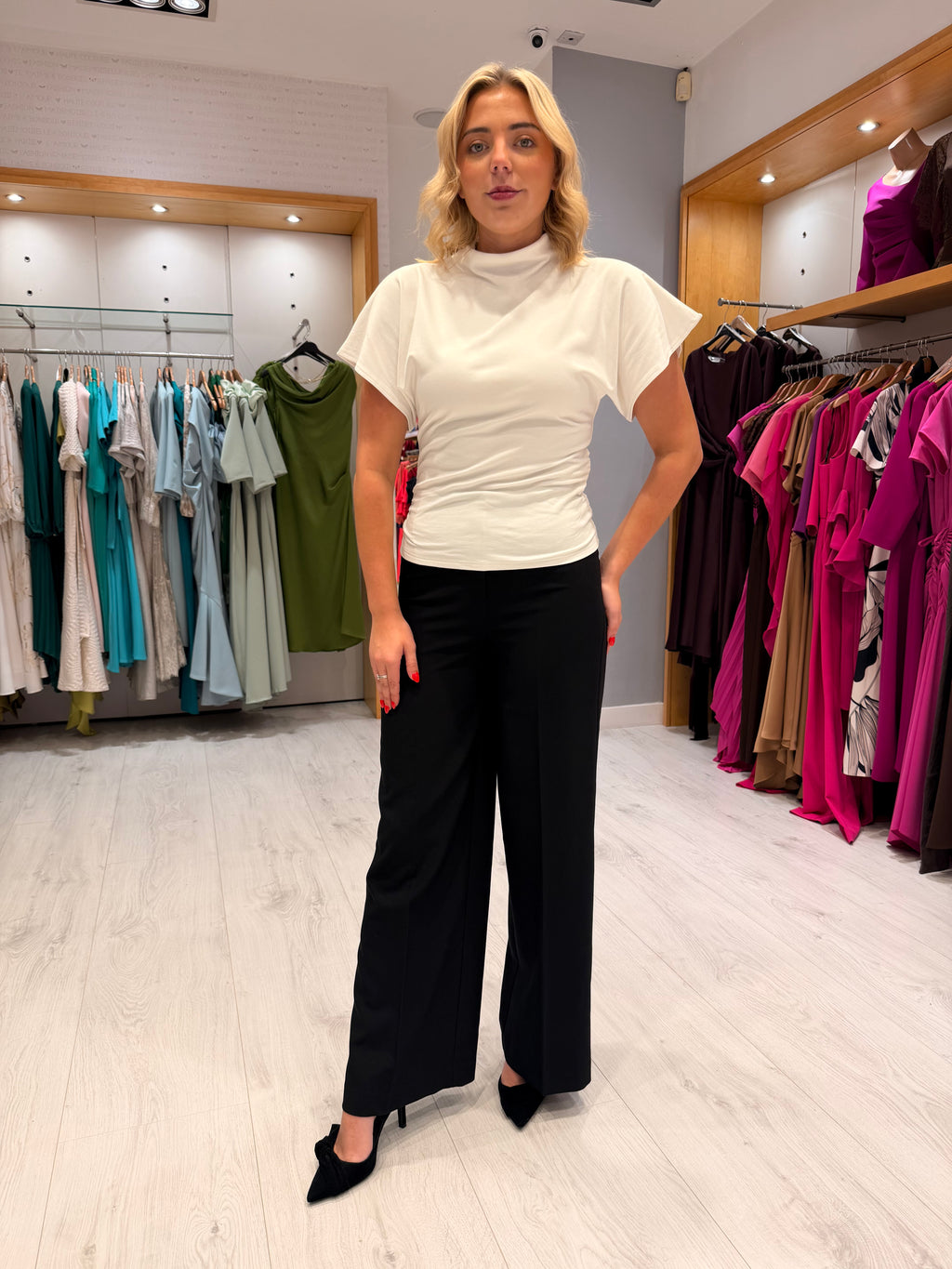 Soaked Black Wide Leg Trouser