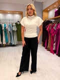 Soaked Black Wide Leg Trouser