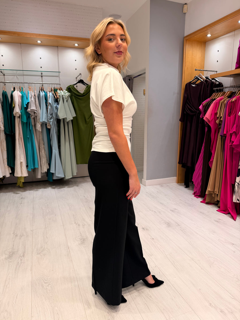 Soaked Black Wide Leg Trouser