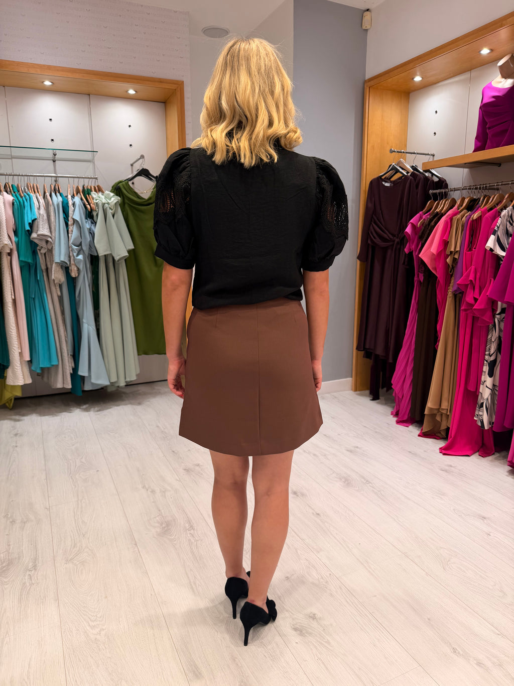 Soaked Brown Mini Skirt