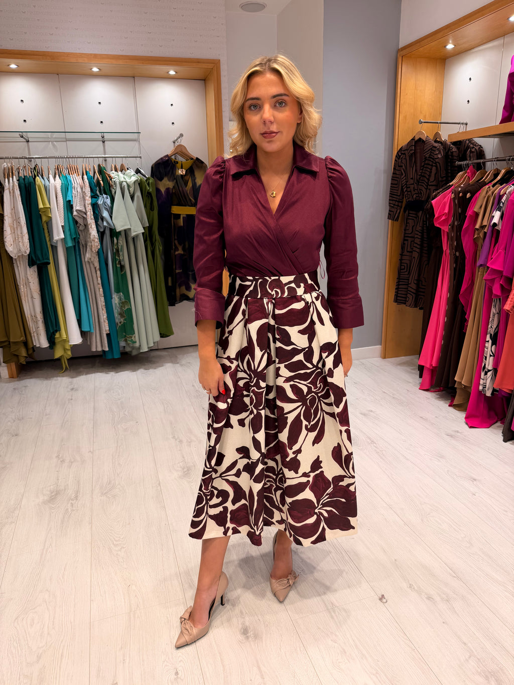 Rolemode Burgundy Shirt Dress