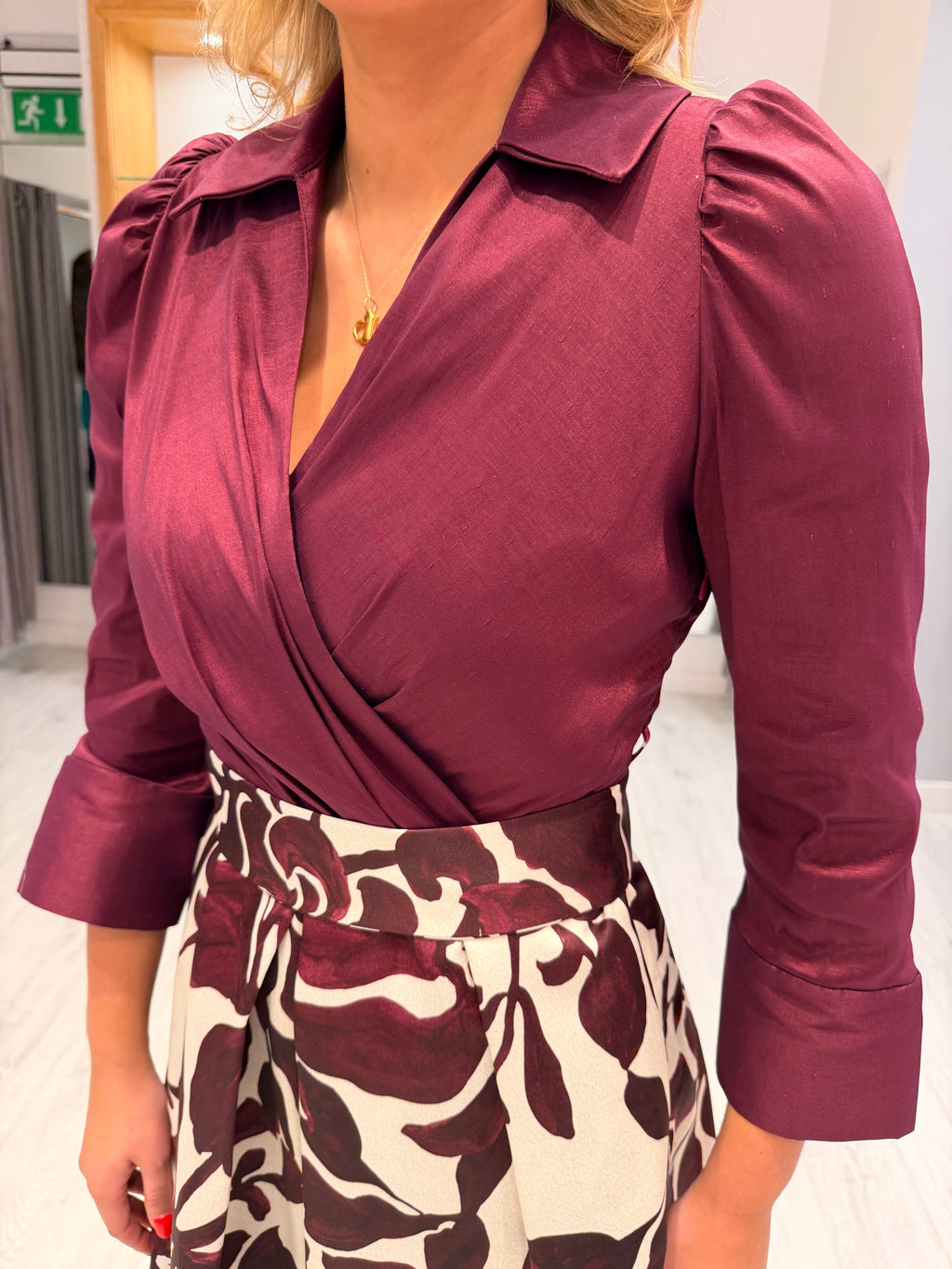 Rolemode Burgundy Shirt Dress