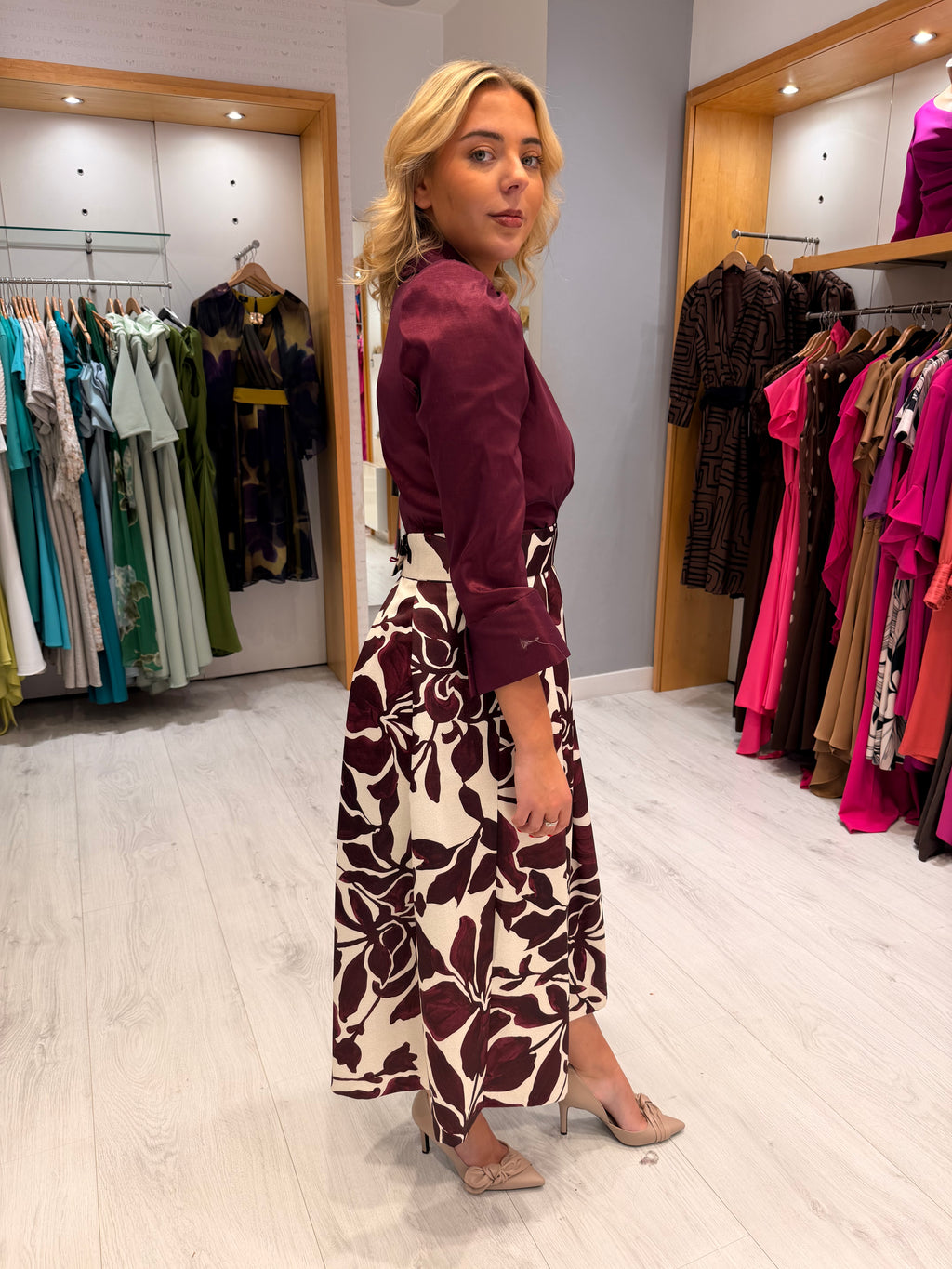 Rolemode Burgundy Shirt Dress