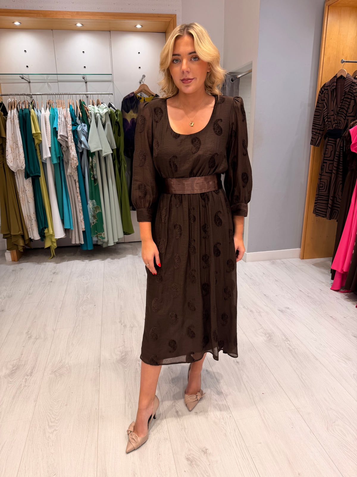 Rolemode Brown Midi Dress