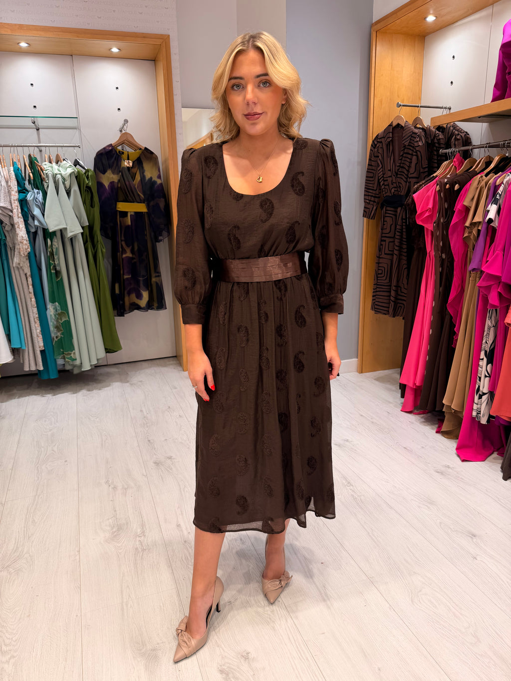 Rolemode Brown Midi Dress