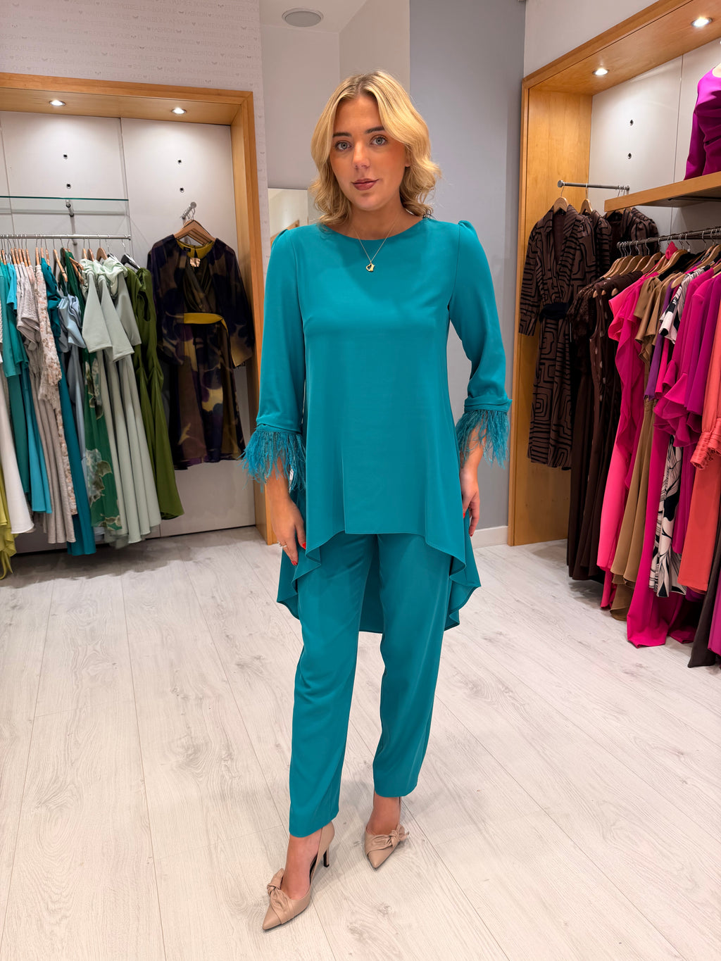 Rolemode Turquoise Feather Two Piece