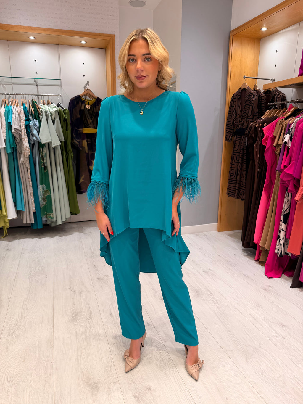 Rolemode Turquoise Feather Two Piece