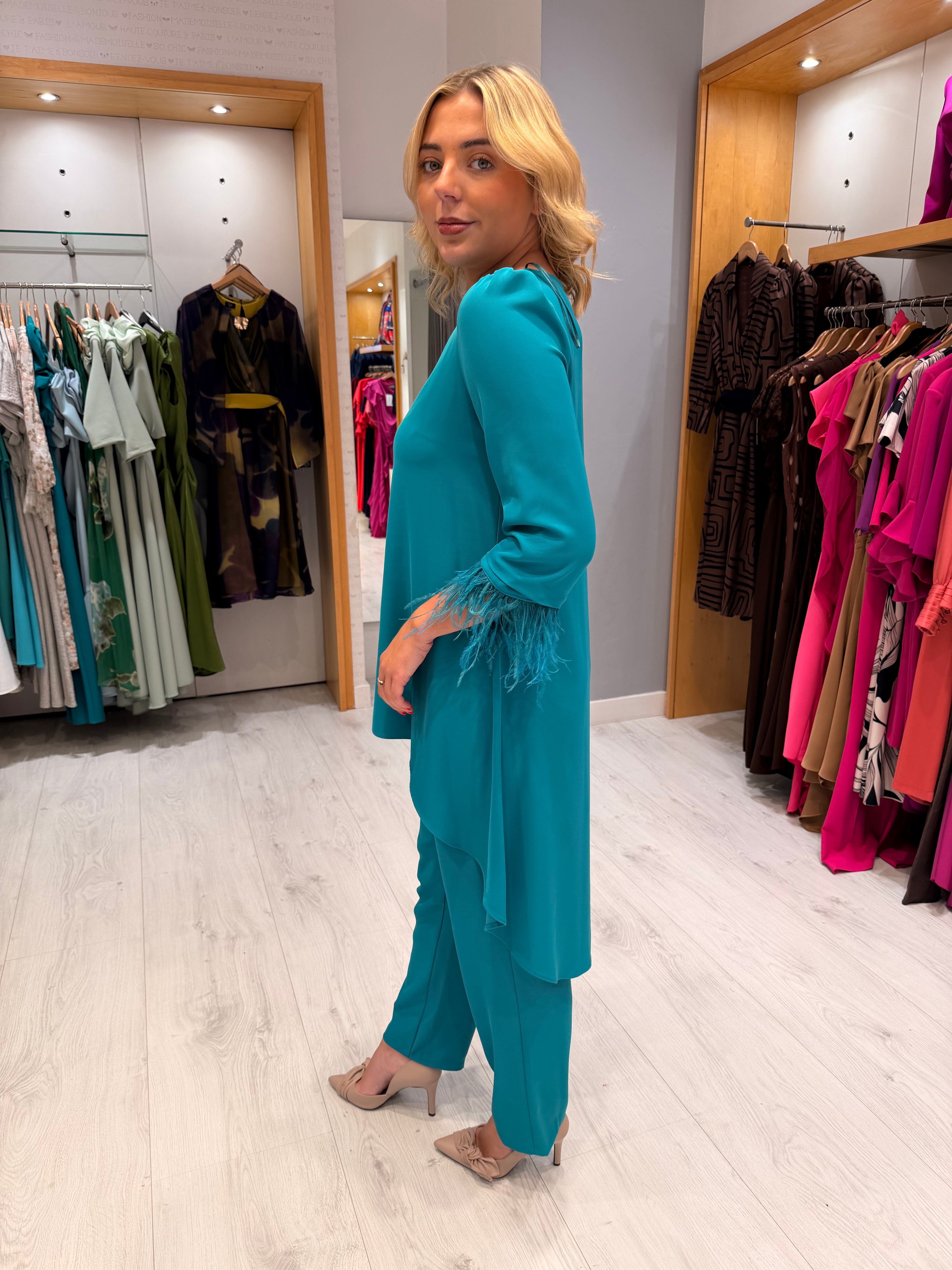 Rolemode Turquoise Feather Two Piece