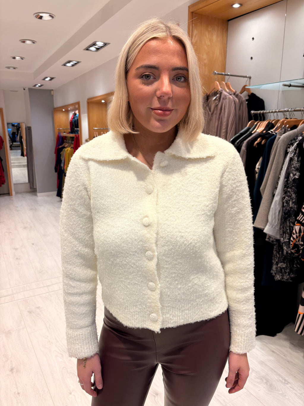 Soaked Cream Cardigan