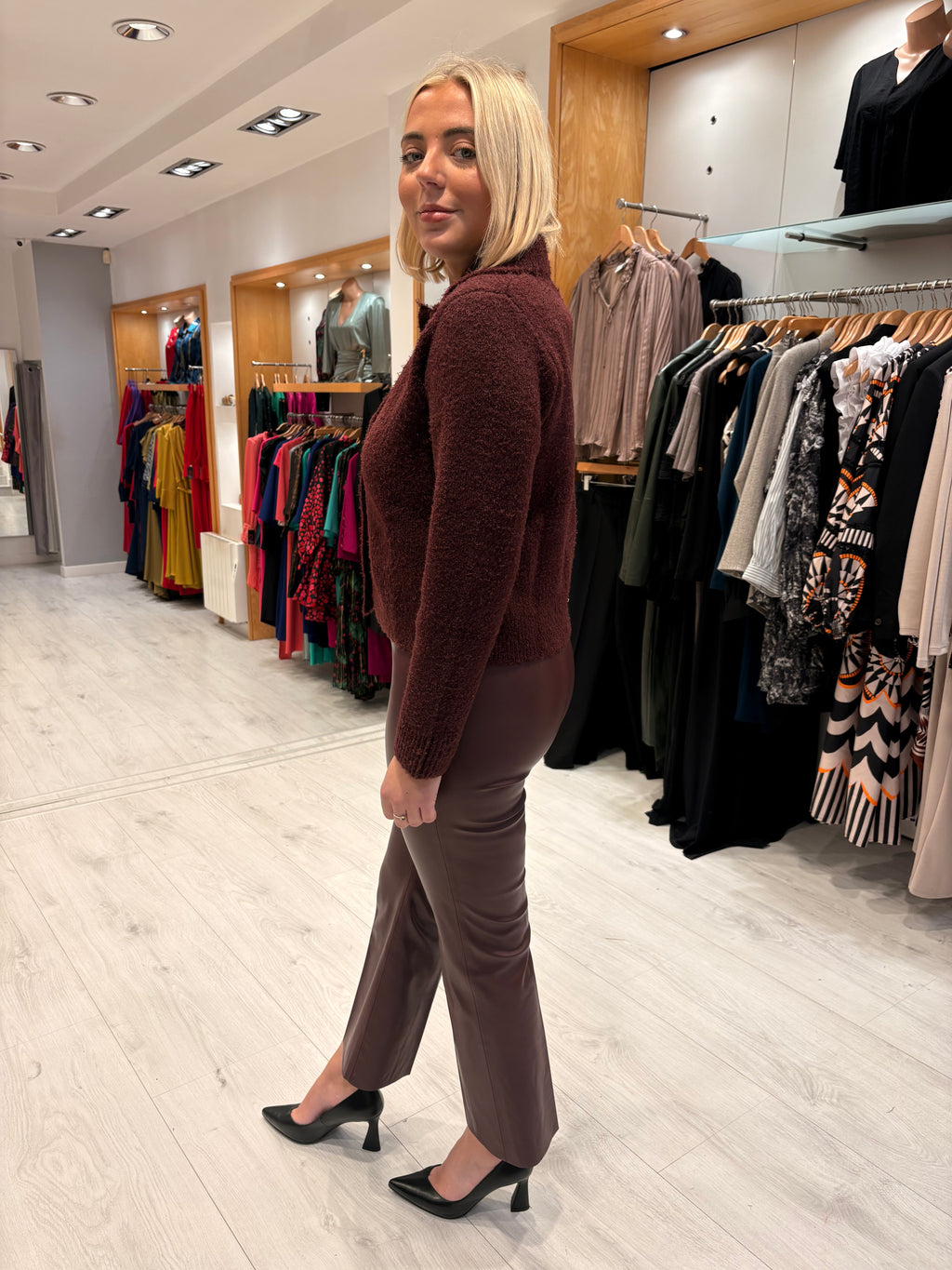 Soaked Burgundy Cardigan