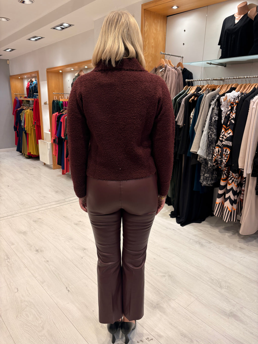 Soaked Burgundy Cardigan