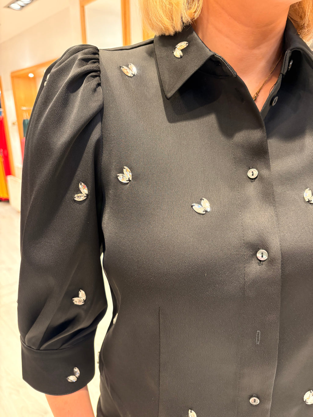 Soaked Black Diamante Skirt