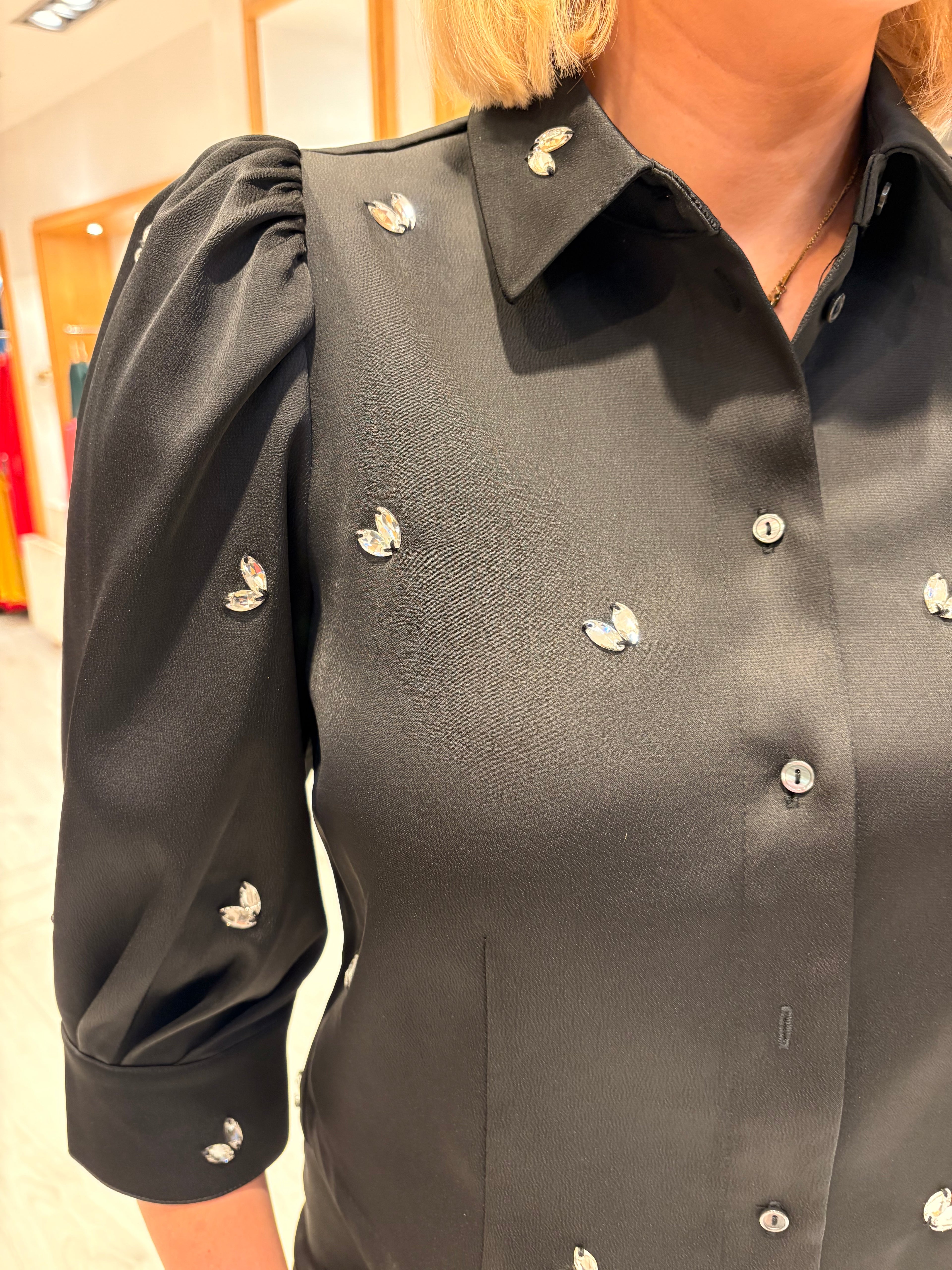 Soaked Black Diamante Skirt