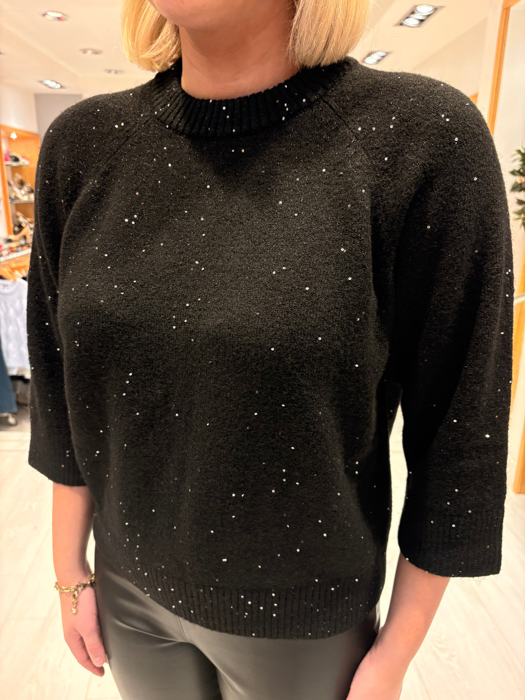 St. Tropez Black Sequin Knit