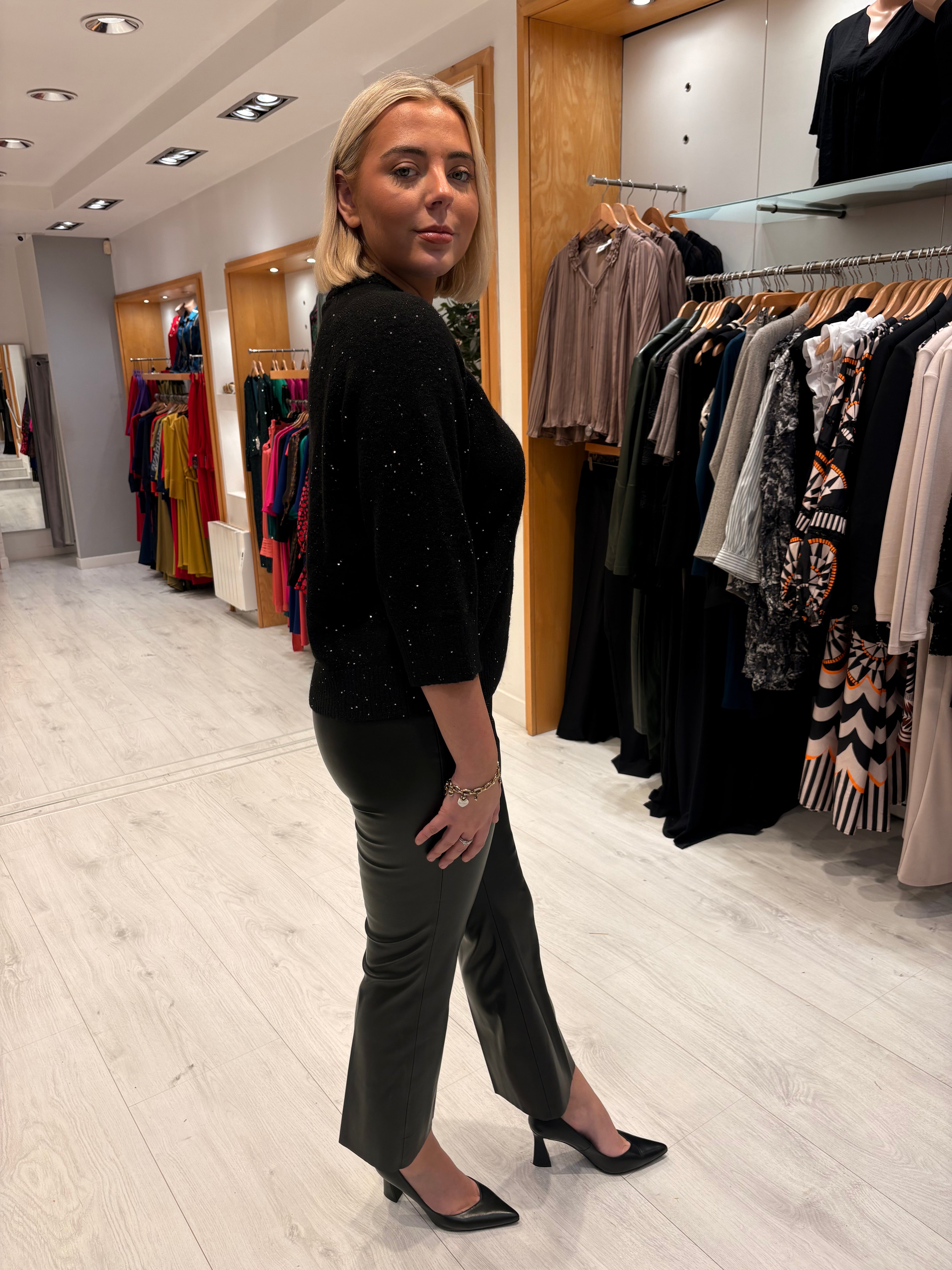 St. Tropez Black Sequin Knit
