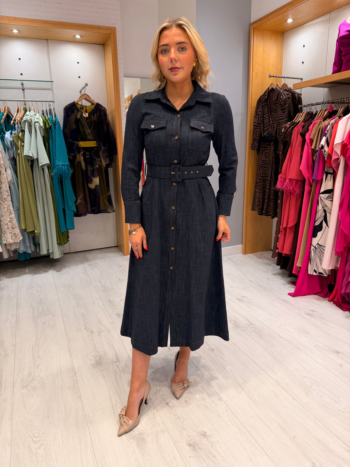 Arggido Denim Shirt Dress